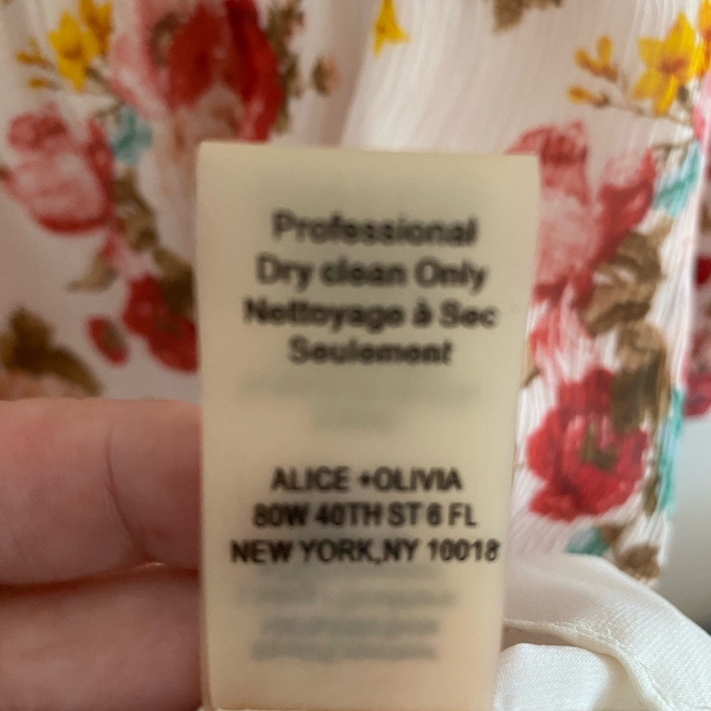 Alice + Olivia Cream Floral Dress - Picture 4 of 4